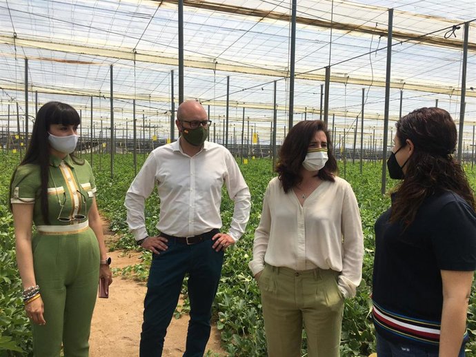 Alonso y De Meer, en un invernadero de El Ejido