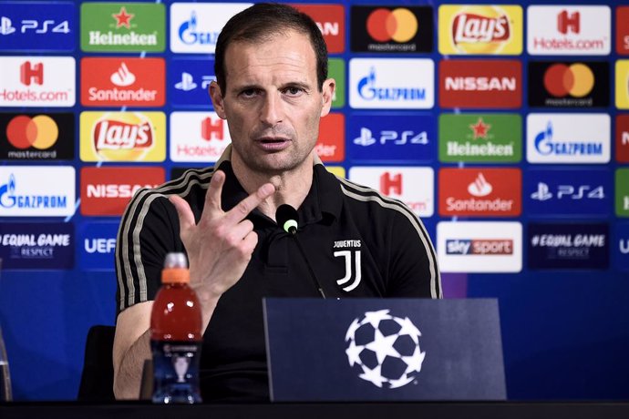 Archivo - 11 March 2019, Italy, Turin: Juventus coach Massimiliano Allegri attends a press conference ahead of Tuesday's UEFAChampions League round of 16 second leg soccer match between Atletico Madrid and Juventus. Photo: Nicolo Campo/Lapresse via ZUM