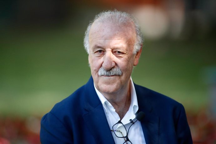 Archivo - Vicente del Bosque, ex head coach of Spain Team, looks on during an act to commemorate the 10th anniversary of the victory of the Spanish soccer team in the World Cup in South Africa to become World Champion, at the CSD, Superior Sports Counci