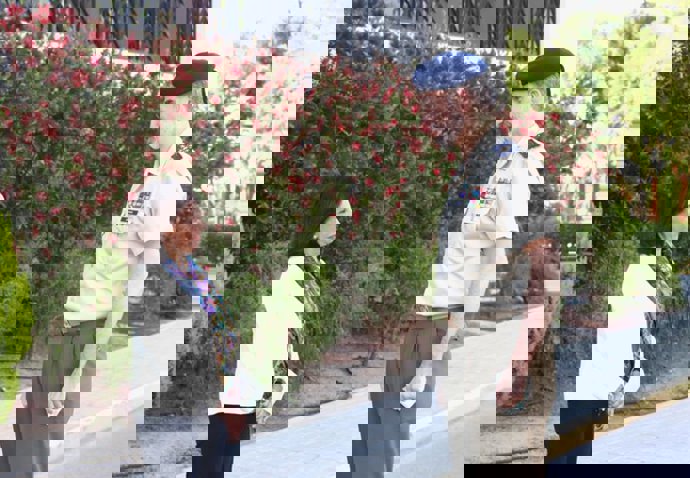 Archivo - El Rey Felipe VI llega a la Base de Retamares para presidir el Día de las Fuerzas Armadas de 2020, en Pozuelo de Alarcón (Comunidad de Madrid / España) a 30 de mayo de 2020. Le acompaña, entre otros, la ministra de Defensa, Margarita Robles.