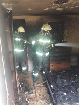 Incendio en una vivienda de Laredo