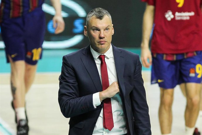 Archivo - Sarunas Jasikevicius, entrenador del FC Barcelona