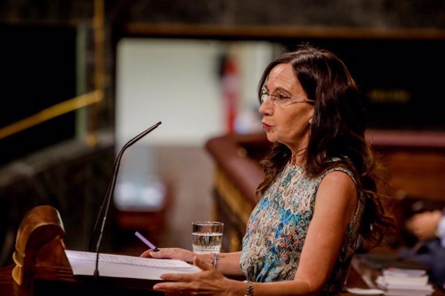 Archivo - La diputada por Sevilla de Unidas Podemos-En Comú Podem-Galicia en Común, María Márquez Guerrero, interviene en la primera sesión plenaria en el Congreso de los Diputados tras el receso vacacional, en Madrid (España), a 8 de septiembre de 2020.