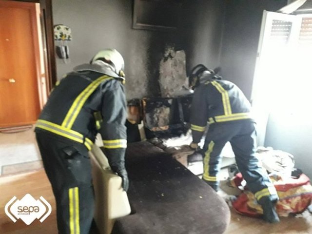 Archivo - Incendio en La Felguera