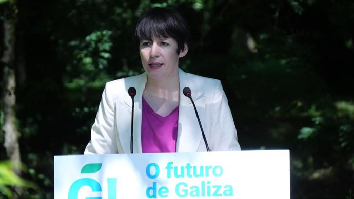 La portavoz nacional del BNG, Ana Pontón, presenta la estrategia verde de la formación nacionalista.