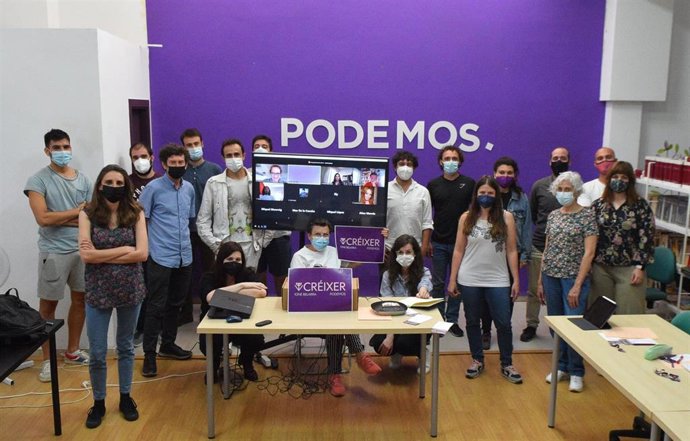 Los integrantes de Baleares de la candidatura 'Crecer. Equipo Ione Belarra'.