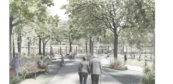 La Colnia Castells tendrá un parque de unos 10.000 metros cuadrados con verde y espacios de salud y recreo