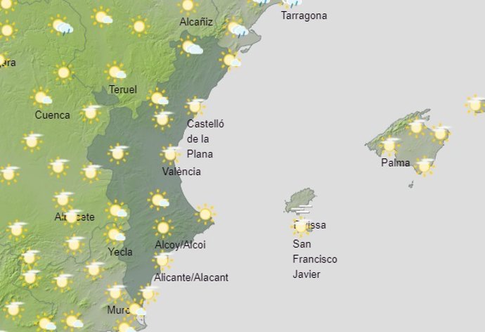 Predicción del tiempo para este domingo 30 de mayo