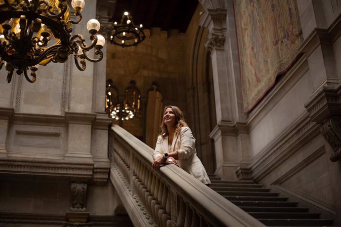 La concejal y secretaria general de BCN Canvi, Eva Parera, en el Ayuntamiento de Barcelona.