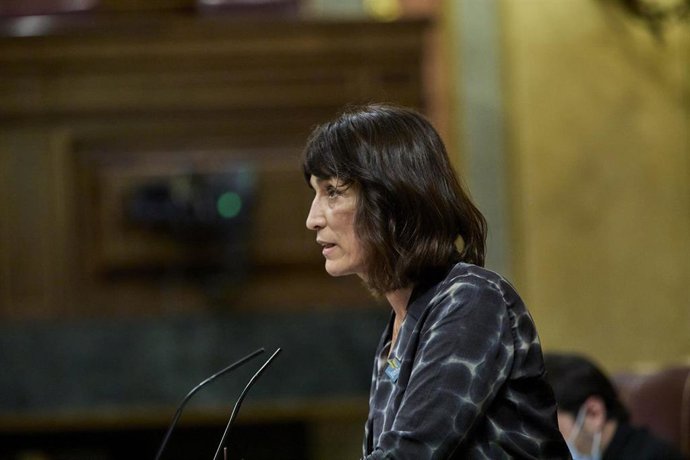 Archivo - La diputada de Junts Per Catalunya, Pilar Calvo interviene durante una sesión plenaria en el Congreso de los Diputados.