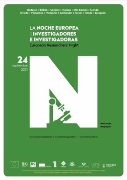 Cartel promocional de la Noche Europea de los Investigadores.