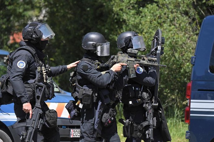 Angentes del Grupo de Intervención de la Gendarmería Nacional (GIGN), las fuerzas especiales de la Gendarmería francesa