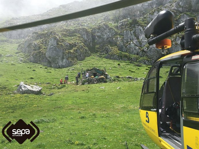 Rescate de montaña en Quirós.