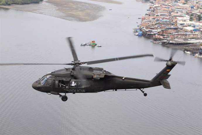 Helicóptero de la Policía Antinarcóticos de Colombia