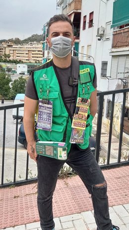 Sergio Martín, vendedor de la ONCE desde 2009 ha repartido la suerte en Málaga