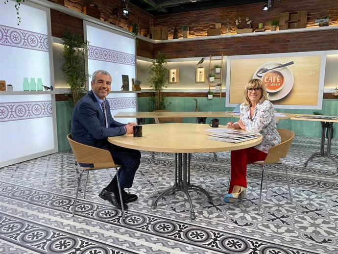 El presidente de Aena, Maurici Lucena, en una entrevista en el programa 'Caf d'idees' de La2 y Rdio4.