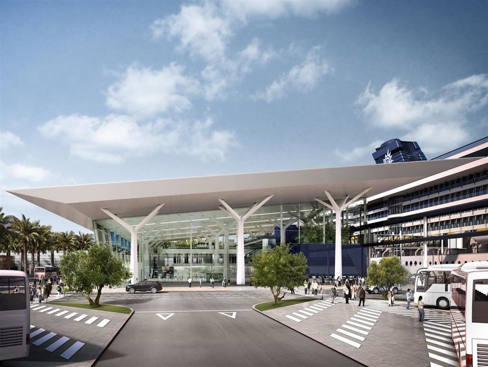 Render de un proyecto en el Puerto de Barcelona