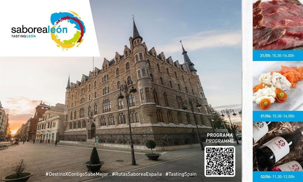 Cartel promocional de la presencia de la ciudad de León en la feria gastronómica Madrid Fusión.