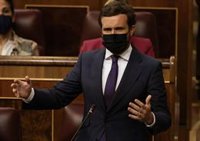 Casado dice que pondrá en marcha un gobierno de salvación nacional cuando llegue al poder y descarta gobernar con Vox