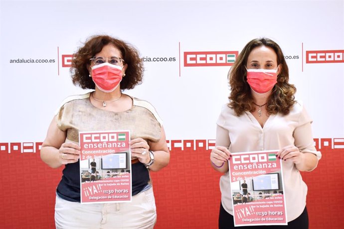 CCOO protesta este miércoles para exigir a Junta más personal que garantice la "presencialidad segura" en las aulas