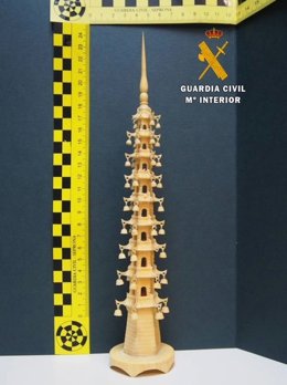 Pieza de marfil incautada por la Guardia Civil