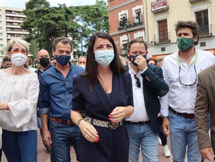 La portavoz adjunta y secretaria general de Vox en el Congreso de los Diputados, Macarena Olona, en el Día de Castilla-La Mancha