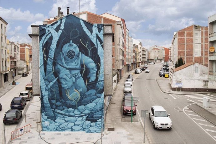 El certamen de arte urbano 'Muro crítico' hace su última parada en Navaconcejo (Cáceres) con Jaikü, Mou y Brea como artitas