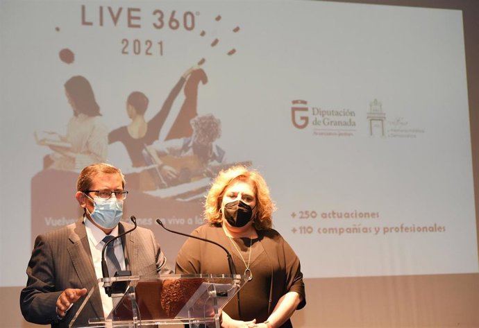 La Diputación de Granada presenta en rueda de prensa 'Live 360', una gran gira cultural de 250 actuaciones en vivo que recorrerá los municipios de esta provincia.