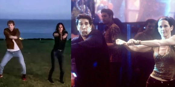 4. Friends: Courteney Cox recrea el genial baile de Ross y Monica con Ed Sheeran (VÍDEO)