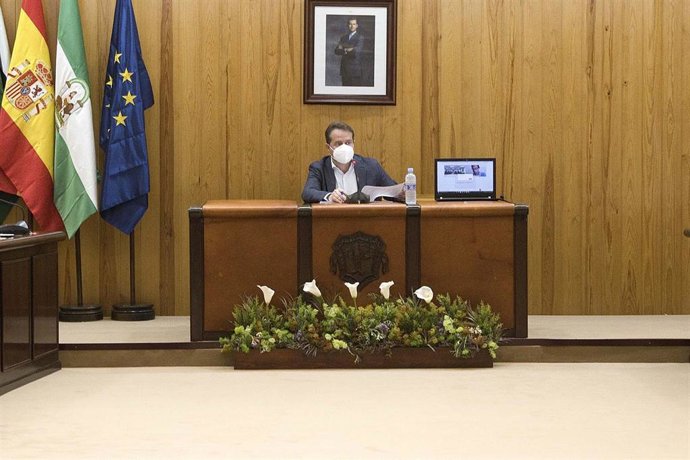 Antonio Conde, en el Pleno de Mairena del Aljarafe