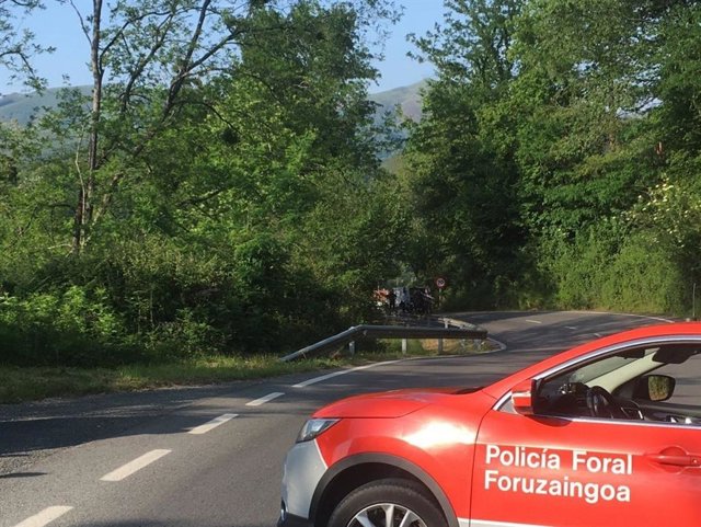 Lugar del atropello mortal a un ciclista en Otsondo