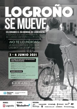 Logroño se suma al Día Mundial de la Bicicleta con exposición de bicis urbanas y paseos ciclistas
