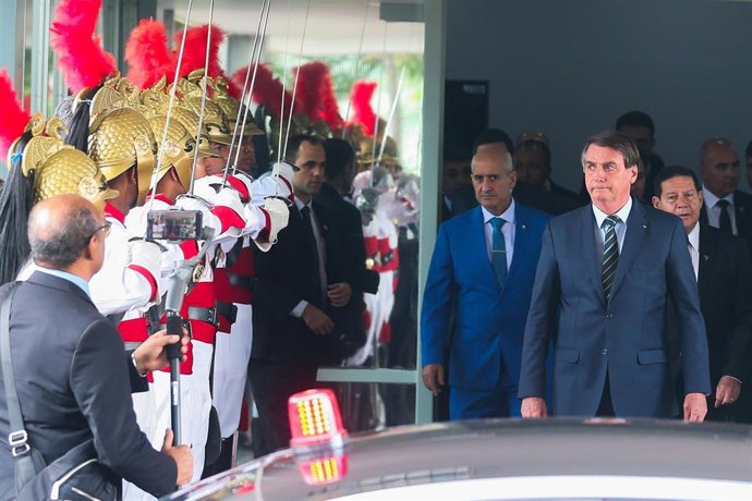 Archivo -  Luiz Eduardo Ramos (izda), junto a Jair Bolsonario, presidente de Brasil, en un acto