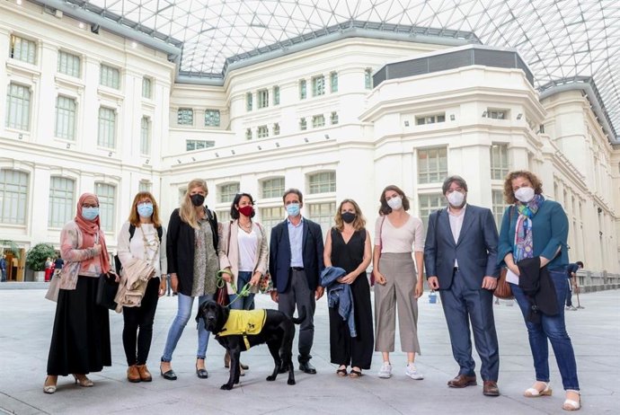 Ediles de Más Madrid a la salida de un Pleno