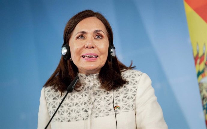 Archivo - La ministra de Exteriores de Bolivia, Karen Longaric