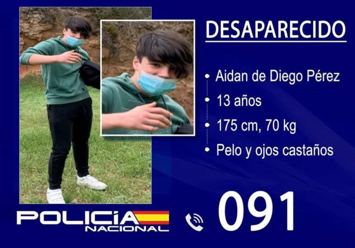 Imagen del joven desaparecido en Soria.
