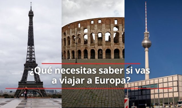 La Torre Eiffel de París, el Coliseo de Roma y la Torre de Televisión de Berlín