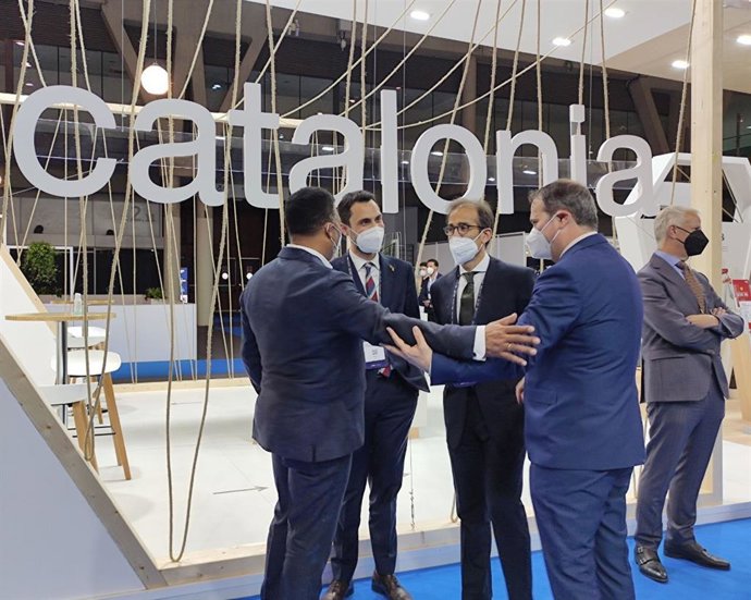 El conseller de Empresa y Trabajo de la Generalitat, Roger Torrent, este martes en el ISE