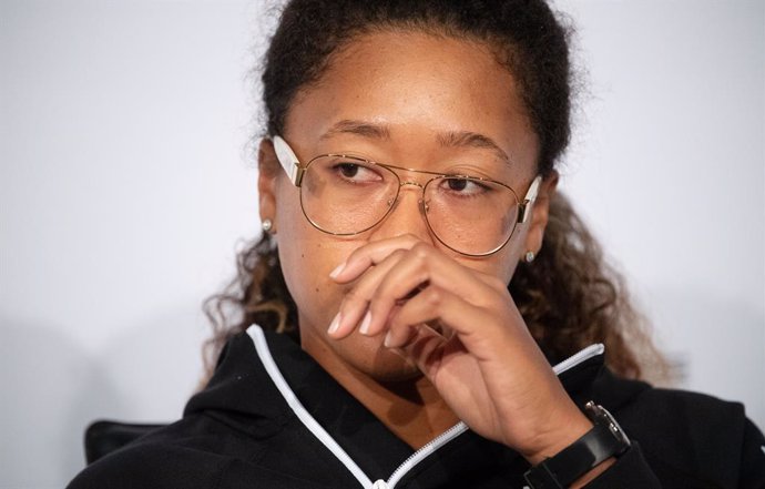 Archivo - FILED - 27 April 2019, Baden-Wuerttemberg, Stuttgart: Japanese tennis player Naomi Osaka reacts during a press conference on the sixth day of the Stuttgart Open tennis tournament at the Porsche-Arena. Osaka has announced her withdrawal from Ro