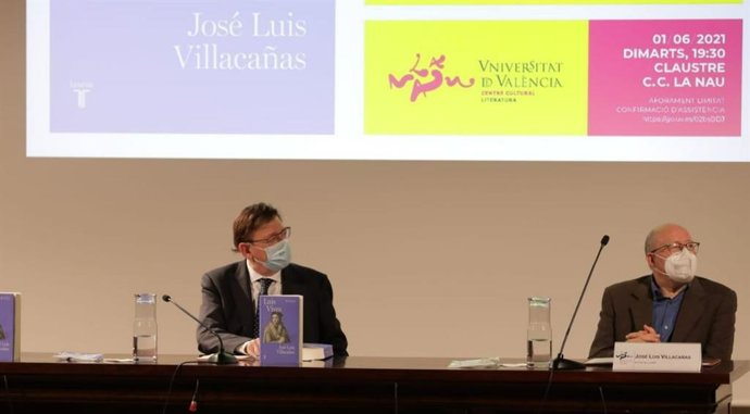 El presidente de la Generalitat, Ximo Puig, durante la presentación del libro 'Luis Vives,  en La Nau