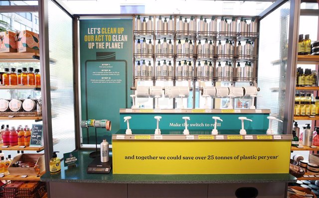 The new refill stations in The Body Shop, rolling out globally across 500 stores in 2021 and a further 300 stores in 2022.