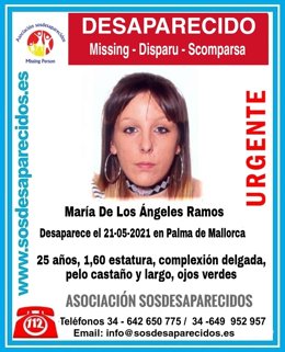 La joven de 25 años desaparecida el pasado 21 de mayo en Palma.