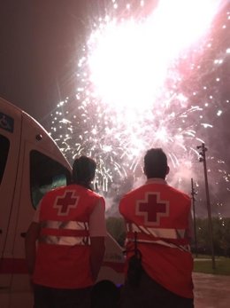 Archivo - El dispositivo de Cruz Roja durante las fiestas de San Mateo