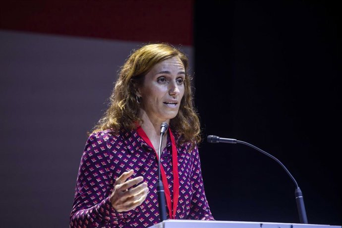 La coordinadora de Más Madrid Comunidad y jefa de la oposición en la Asamblea, Mónica García, en el XII Congreso de CC.OO. Madrid