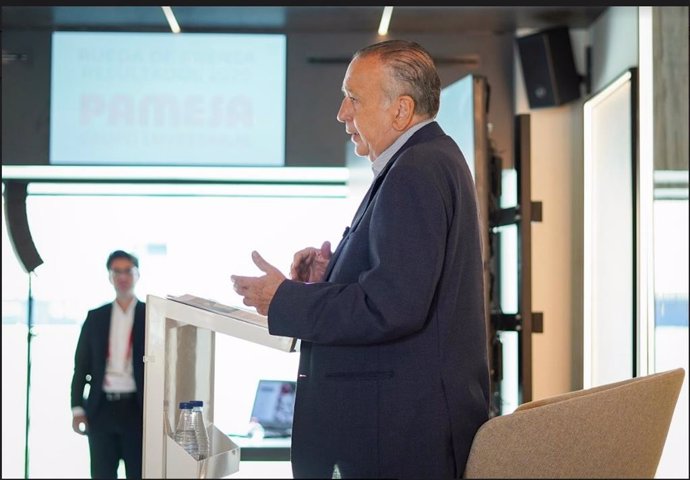 El presidente de Pamesa, Fernando Roig, en la rueda de prensa de presentación de resultados