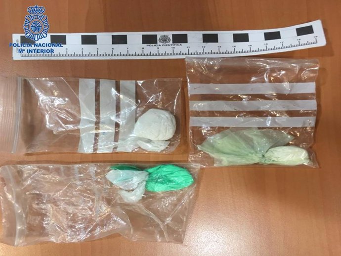 Sustancia incautada al detenido