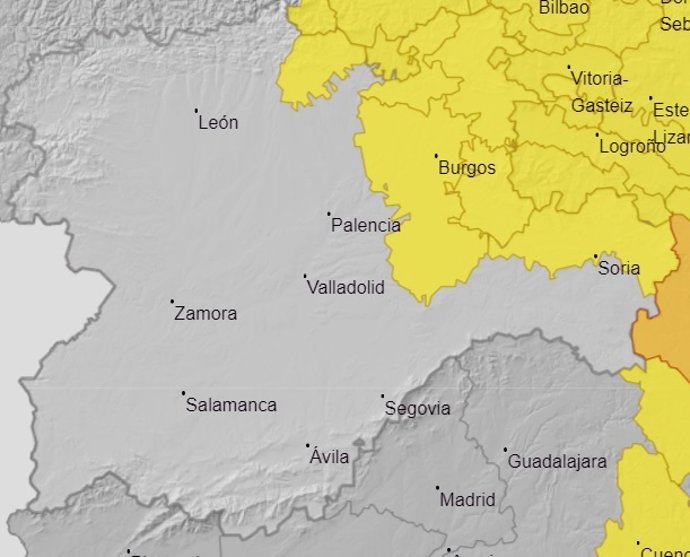 Avisos por lluvias y tormentas en Burgos, Palencia y Soria.