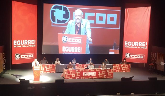 Unai Sordo, en el congreso de CCOO Euskadi