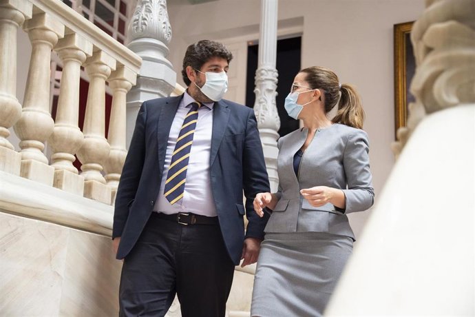 López Miras y Catsejón, tras el Consejo de Gobierno celebrado en cartagena