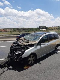 Dos heridos leves y varios kilómetros de atascos en otro accidente en la A-4 en Valdemoro